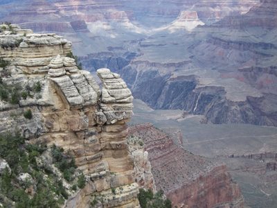 First view of the Grand from the Rim Walk of the South Rim